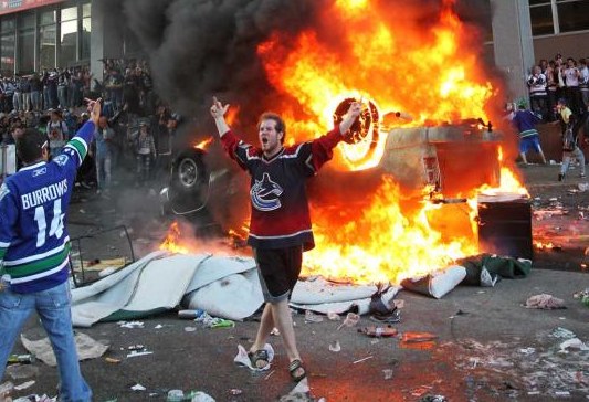 Canuck Fans Run Riot…