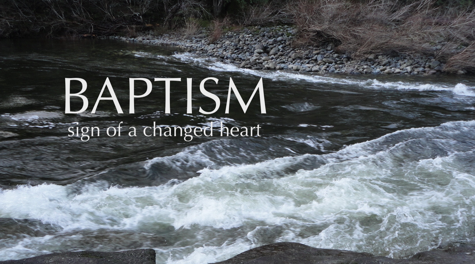 Baptism: A Sign of Change