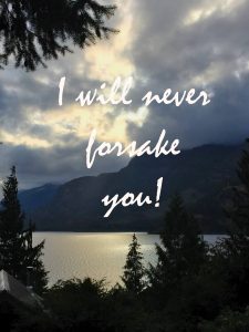 I will never forsake you