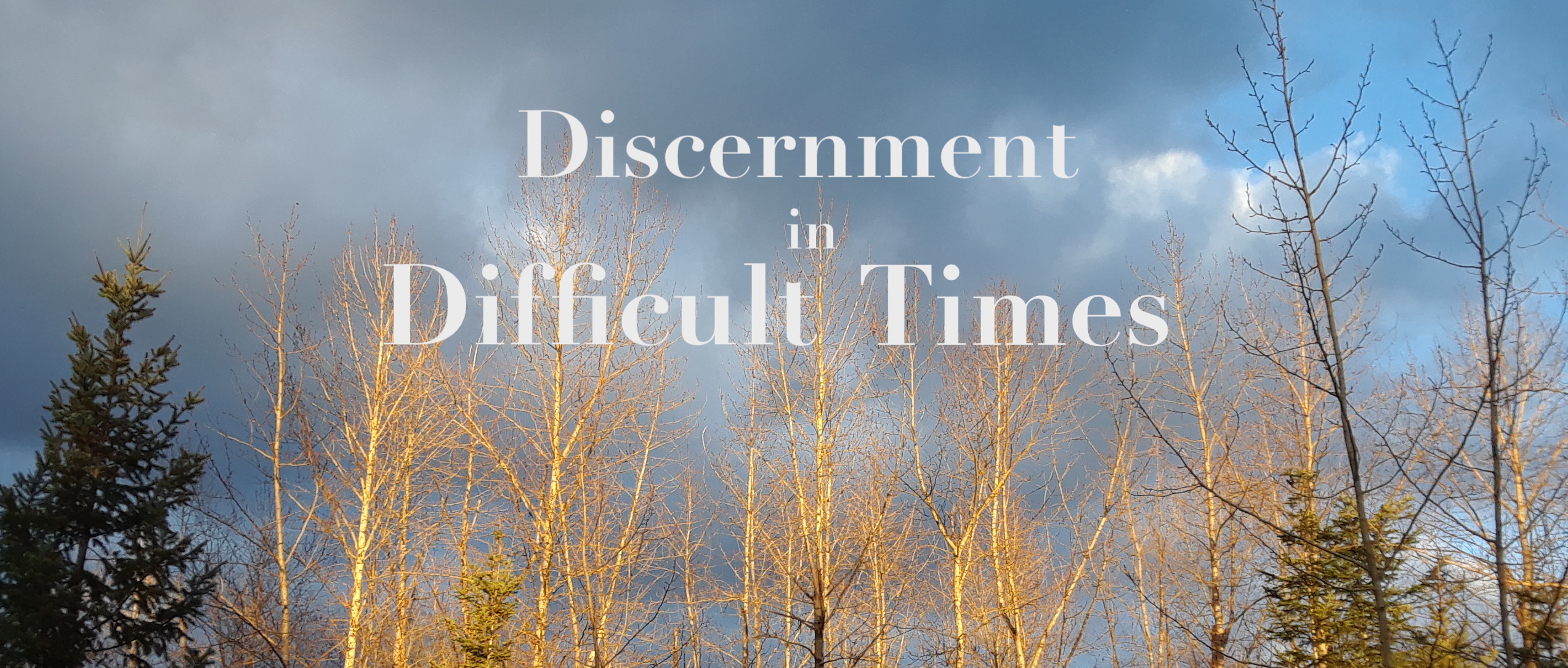 Exercising Discernment in Difficult Times